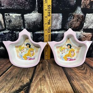 Disney Princess Crown Shaped Melamine Bowls Cinderella Jasmine Sleeping Beauty